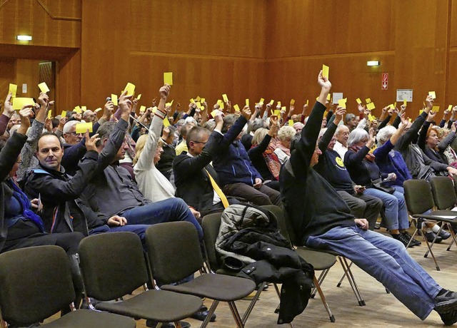 Etwa 250 Mitglieder waren zur Versammlung gekommen.   | Foto: Theresa Steudel