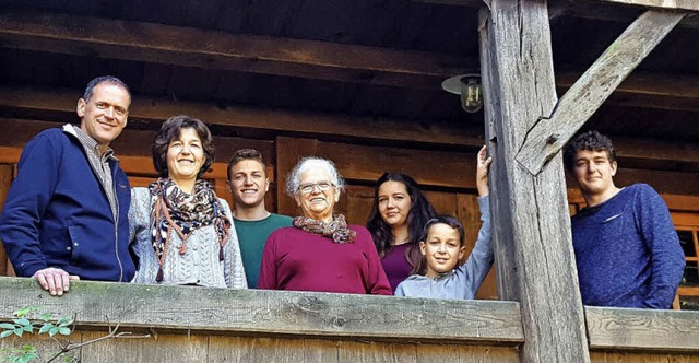 Die heutige Hoffamilie Himmelsbach (vo... Paul, Rosa, Johanna, Julius und Lukas  | Foto: Beate Zehnle-Lehmann