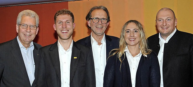 Neu gewhlt (von links): Michael Bsse...ia Lindt-Herrmann und Matthias Kappis   | Foto: l