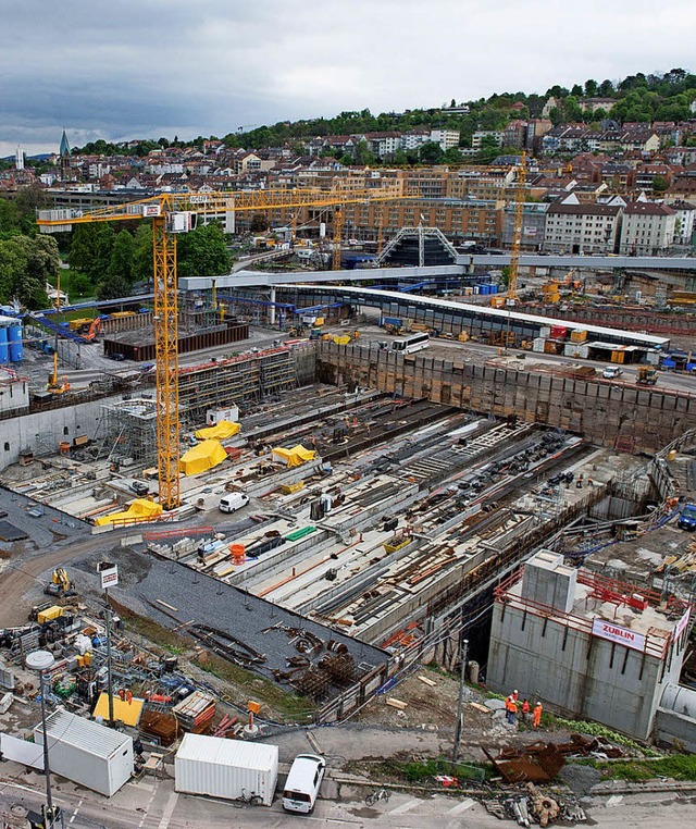 Die Baustelle fr Stuttgart 21   | Foto: dpa