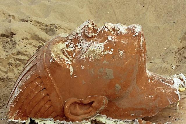 Sphinx an Strand von Kalifornien gefunden