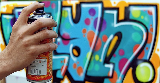 Von Kunst weit entfernt sind die Schm...Spraydose in Herrischried hinterlsst.  | Foto: Symbolfoto: DPA