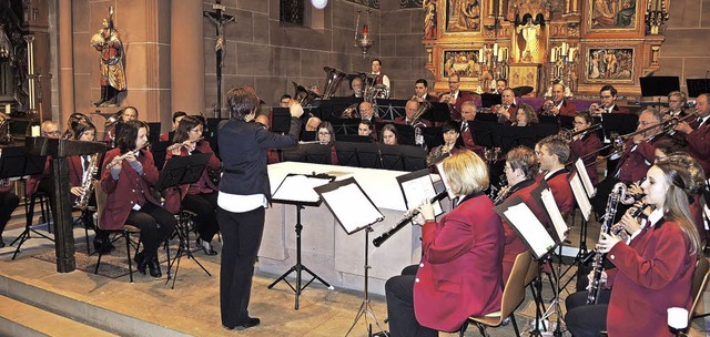 Der Musikverein Forchheim bei seinem Kirchenkonzert zugunsten von Jule Rinklin.  | Foto: Privat