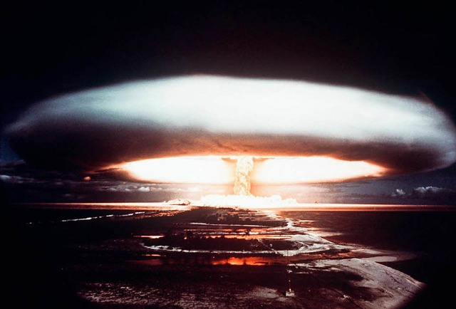 Franzsischer Atomtest im Jahr 1971 auf Mururoa.  | Foto: ImageForum