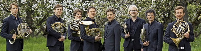 Das German Hornsound-Quartett bei eine...rechts) und Sebastian Schorr (rechts).  | Foto: Promo