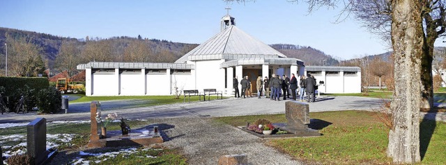 Die Friedhofshalle in Fahrnau befindet...beiten sind weitgehend abgeschlossen.   | Foto: Andr Hnig