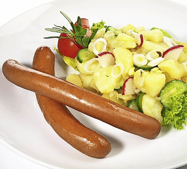 Der kulinarische Renner an Heiligabend: Wrstchen mit Kartoffelsalat   | Foto: ExQuisine - Fotolia