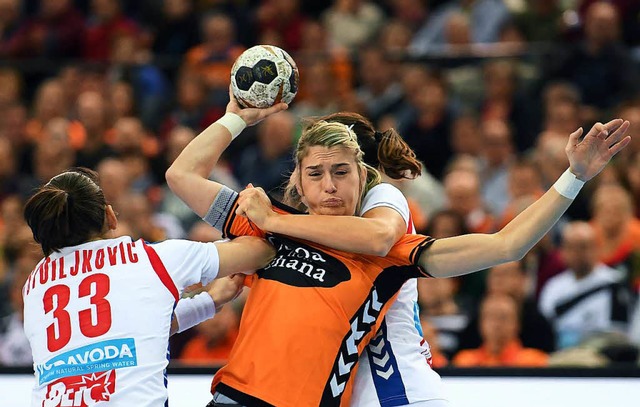 Estavana Polman bei der WM gegen Serbien  | Foto: ZB