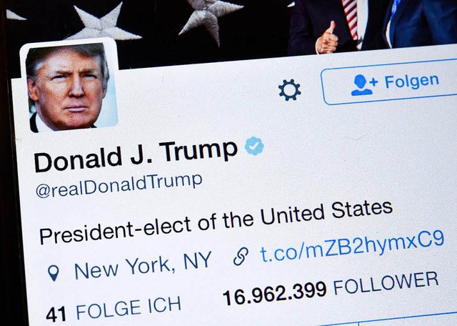 Donald Trump hat die falsche Theresa May angetwittert.  | Foto: dpa