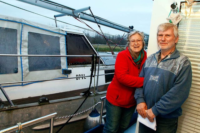 Nonnenweier Weltumseglerpaar Solka im Yachthafen  | Foto: Heidi Foessel