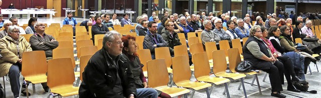 Einwohnerversammlung in der Fritz-Boehle-Halle  | Foto: Georg Vo