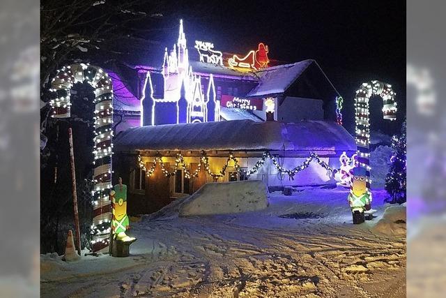 Amerikanisches Weihnachtshaus