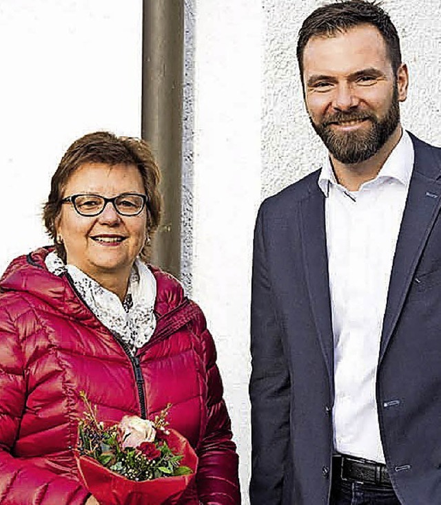 Vorstandsvorsitzende Holger Hummel und Helga Dilger, die Leiterin von Maks   | Foto: privat