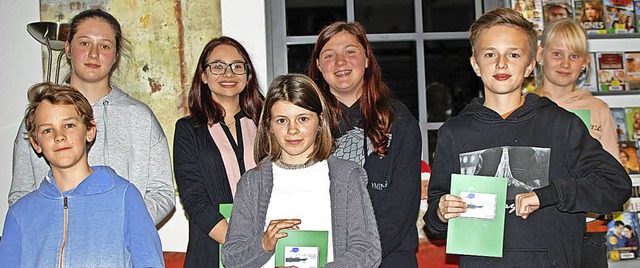 Siegerfoto: Severin Wehrle, Lara Ecker...n Judenau, Vanessa Kurth (von links).   | Foto: Gross