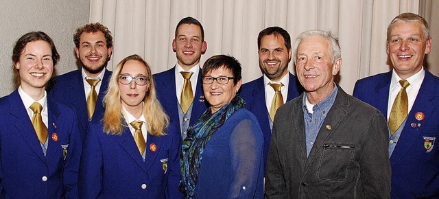 Vorsitzender Jrgen Wehrle  (rechts) e...ne und Friedrich Schaulin (von links)   | Foto: Norbert SEDLAK