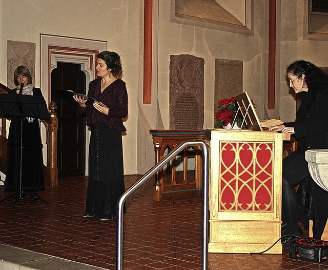 Sonja Kanno - Landoll, Anne L&#39;Esp...irche  auergewhnliche Adventsmusik.   | Foto: Hildegard Karig
