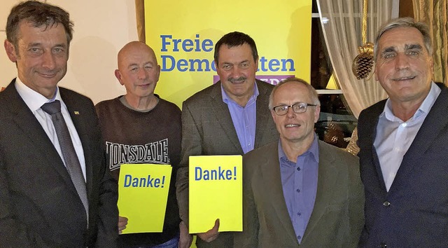 Christoph Hoffmann, Friedrich Reuss, F...z Kaufmann und Harry Vogt (von links)   | Foto: FDP-Kreisverband