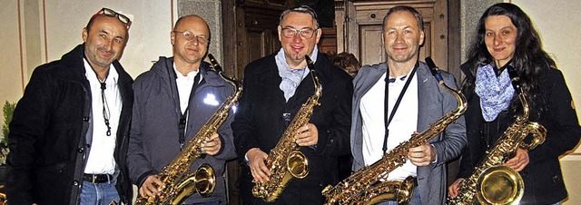 Die Musiker der Gruppe &#8222;Safer Sa...ez, Andreas Schlegel und Simone Losch.  | Foto: Birgit Ebi