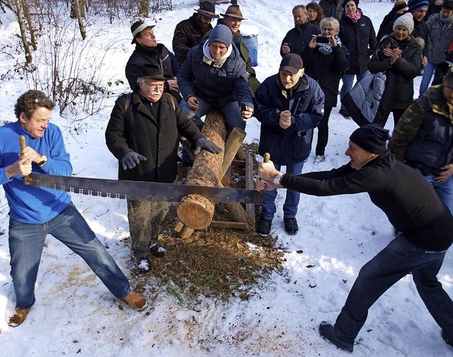 Bei der Haugemer Holzsteigerig werden ...lzsgen wieder fr viel Spa sorgen.    | Foto: Paul Schleer