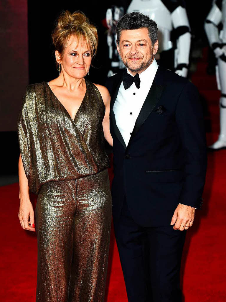 Schauspieler Andy Serkis mit seiner Frau Lorraine Ashbourne