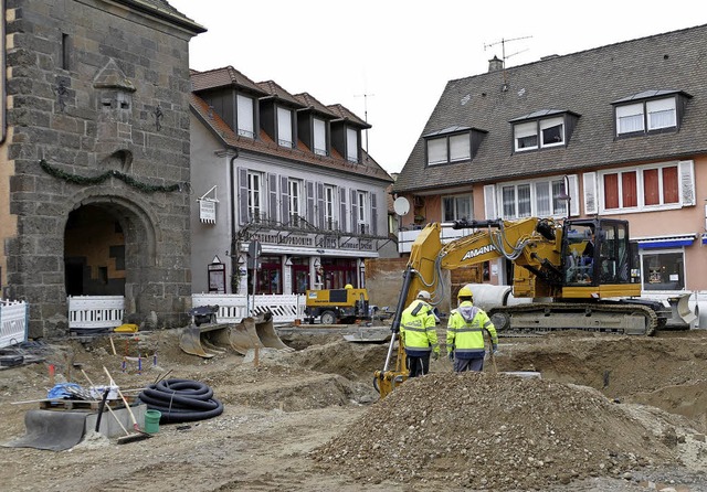 Die Marktplatzsanierung ist das wichti... 1. Abschnitt wurde bereits begonnen.   | Foto: Agnes Pohrt