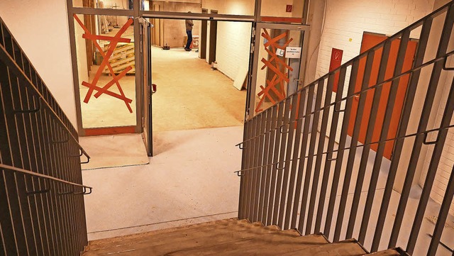 In der Alemannenschule stehen auch bei einer Fluchttreppe noch Arbeiten an.   | Foto: Susanne Mller