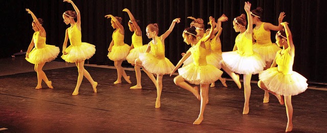 Die &#8222;Gnseblmchen&#8220; der La...Ballettschule bei ihrem anmutigen Tanz  | Foto: Dieter Deiss