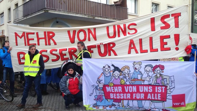 An der Uniklinik in Freiburg gibt es einen Warnstreik.  | Foto: Sarah Beha