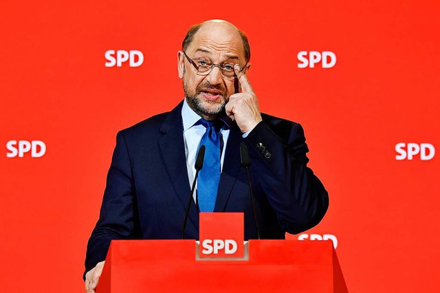 SPD-Parteichef Martin Schulz: &#8222;R...aika-Parteien verdaddelt haben.&#8220;  | Foto: AFP