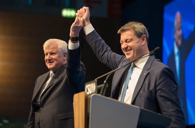 Die Mitglieder haben Horst Seehofer ih... Mehrheit als neuer Ministerprsident.  | Foto: dpa