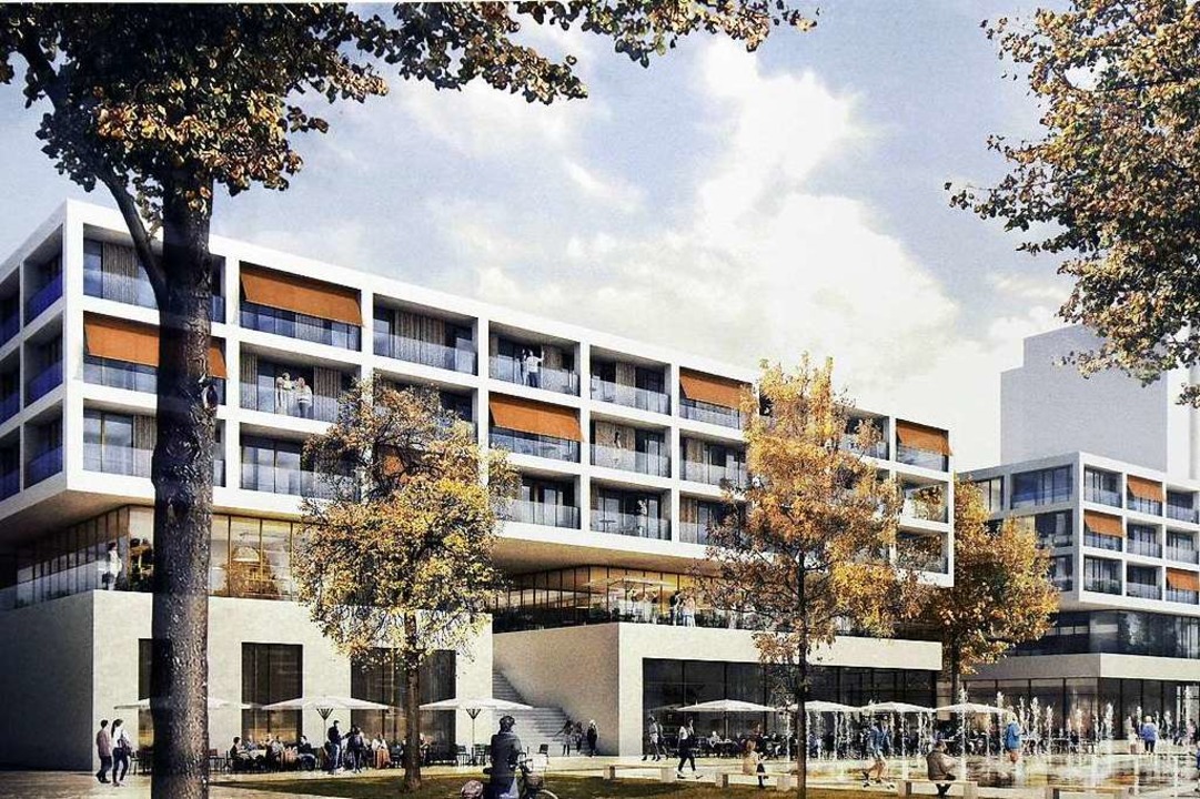 So sieht das neue &#8222;Zentrum Landw...erbsgewinners aus (Blick vom Brunnen).  | Foto: Thomas Kunz