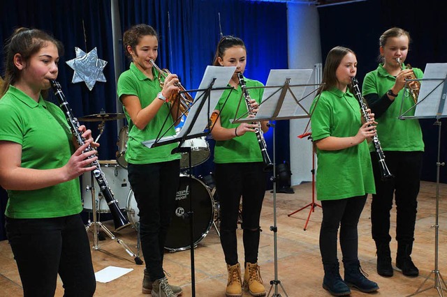 Eine Trompeten &#8211; und Klarinettenkombo beim Jugendvorspiel  | Foto: Verena Wehrle