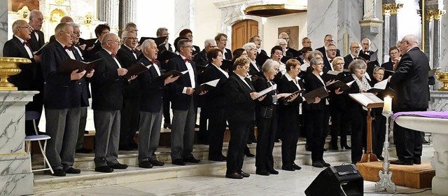 Der Schutterner Kirchenchor unter der ... Fluck beim Kirchenkonzert am Sonntag   | Foto: Wolfgang Knstle