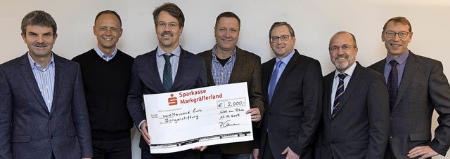 Jrgen Allweier, Prsident der Brgers... Treuhand GmbH) entgegen (von links).   | Foto: Welti