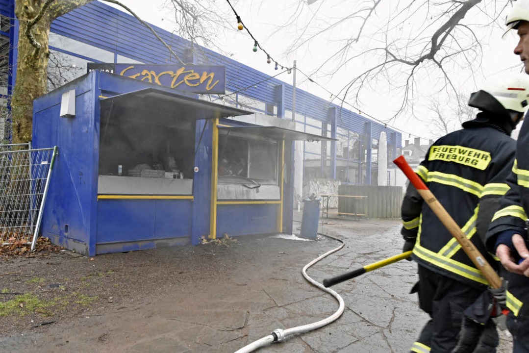 Die Feuerwehr war im Mensagarten im Einsatz.  | Foto: Michael Bamberger