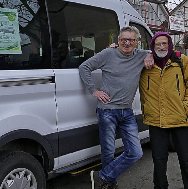 Auch Alfred Glaser (rechts) aus Egring...r von Fahrer Bruce Beijaert abgeholt.   | Foto: Langelott