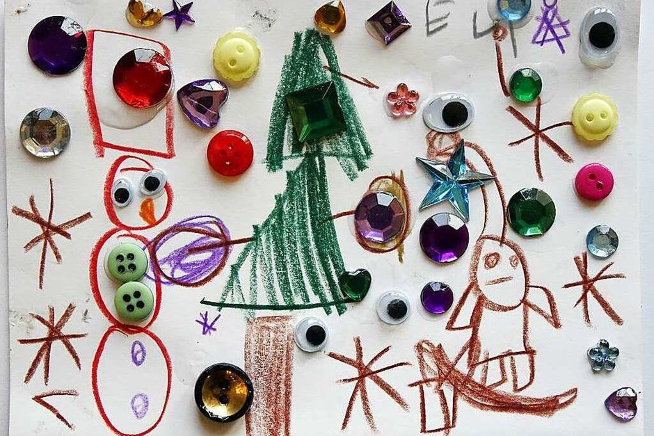 Eine der fünf prämierten Karten: Diese gestaltete Elinor Seeber, 5 Jahre, aus Freiburg. (Foto: bz) Eine der fünf prämierten Karten: Diese gestaltete Elinor Seeber, 5 Jahre, aus Freiburg. (Foto: bz)