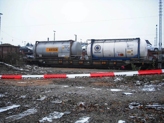 Der undichte Container im Weiler Rangierbahnhof  | Foto: Ulrich Senf