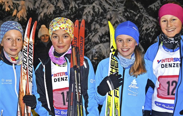 Stolze Siegerinnen: Bei den Schlerinn...n der WSG Schluchsee zum Pokalsieg.     | Foto: helmut junkel