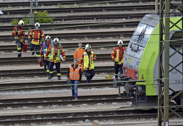 Solche Bilder gibt es immer wieder: We...hern sich im Juli einem Gefahrgutzug.   | Foto: Lauber