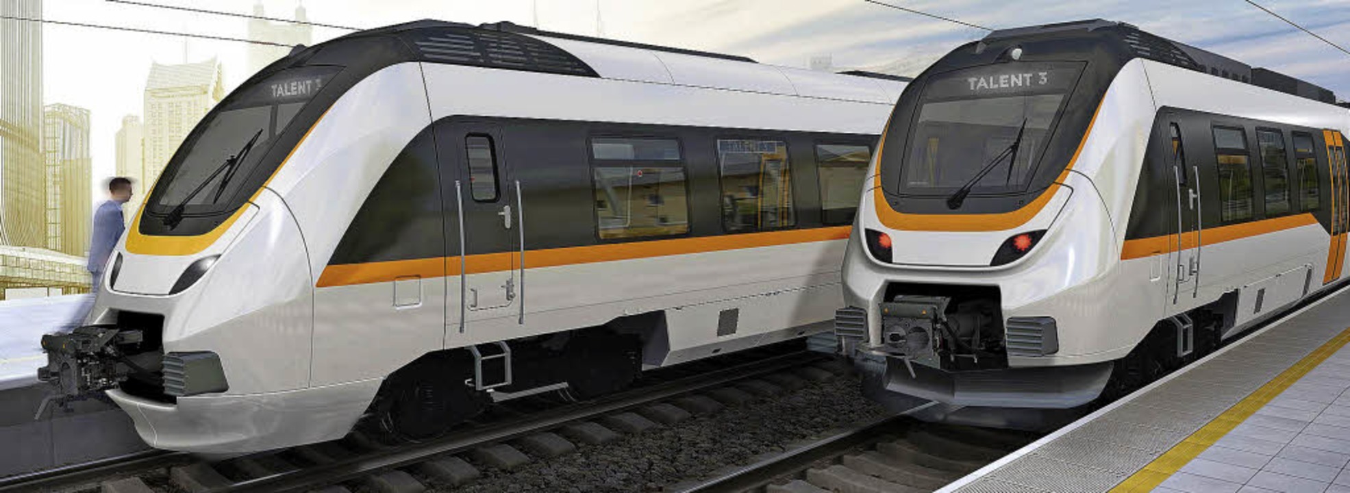 Talent-3-Zge sollen bald zum Einsatz kommen.   | Foto: Visualisierung: Bombardier/FotoS: Markus Zimmermann