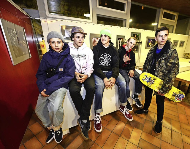 Junge Skater diskutierten im Haus der Jugend ber das Gelnde im Dietenbachpark.  | Foto: Ingo Schneider