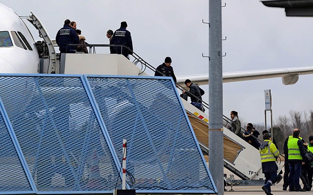 Abschiebung in Rheinmnster   | Foto: Patrick Seeger (dpa)