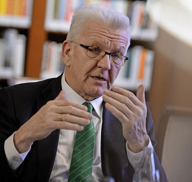 Wei nicht, was die FDP im Sinn hat: Winfried Kretschmann.  | Foto:  dpa