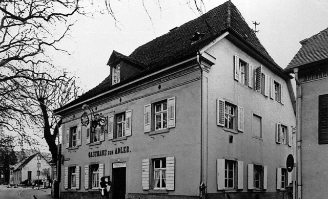 Das Gasthaus &#8222;Adler&#8220; in Staufen  wurde 1977 abgerissen.   | Foto: Leif Geiges (Stadtarchiv Staufen)