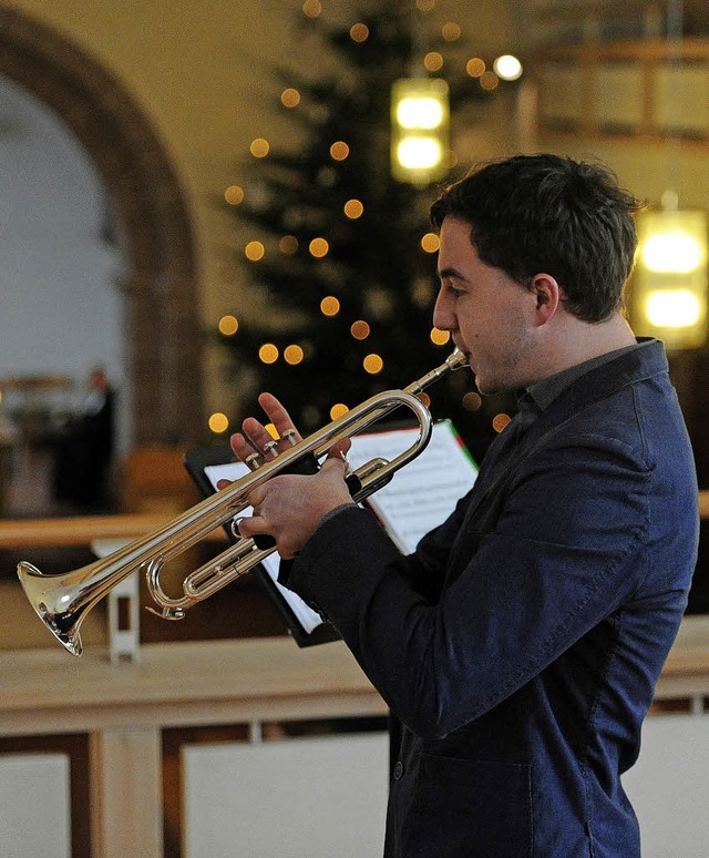 Benedikt Wernert an der Trompete   | Foto: Bettina Schaller