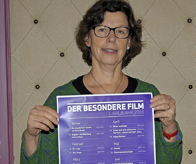 Katharina Walter mit dem Programm fr ...ondere Film&#8220; im Kanderner Kino    | Foto: Regine Ounas-krusel