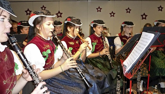 Nicht nur Mrsche wurden zu Weihnachte...diesem Abend in Gschweiler zu hren.   | Foto: Heidrun Simoneit