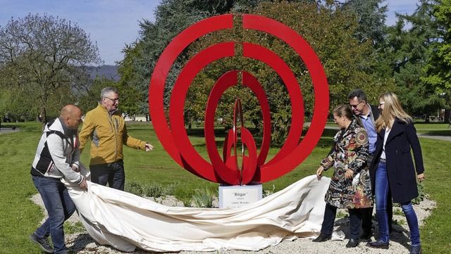 Blickfang im Herbert-King-Park: die vo...er gestiftete Lasse-Brander-Skulptur.   | Foto: Archiv:I. Bhm-Jacob