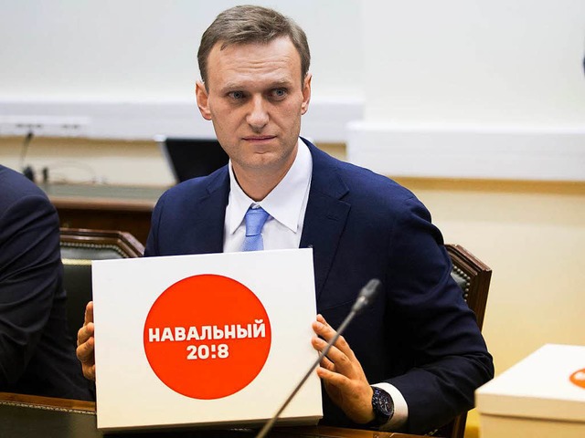 Der russische Oppositionelle Alexej Na...Kandidat fr die Prsidentenwahl 2018.  | Foto: dpa
